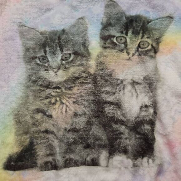 beautees for Nordstrom Big Girls Rainbow Kitty Sweatshirt Ivory Medium (10/12) - Picture 2 of 7